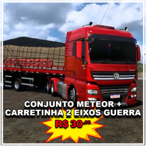Conjunto Meteor + Carretinha 2 Eixos Guerra