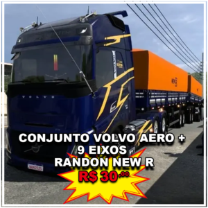 Conjunto Volvo Aero + 9 Eixos Randon New R