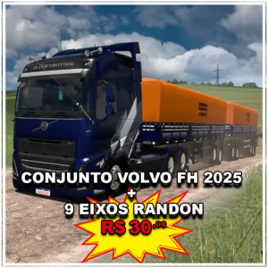Conjunto Volvo FH 2025 + 9 Eixos Randon