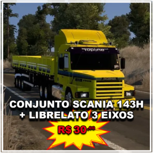 Conjunto Scania 143H+Librelato 3 Eixos